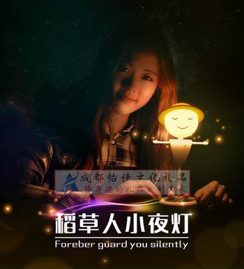 稻草人小夜灯 创意居家促销礼品定制 稻草人小夜灯 创意居家促销礼品定制