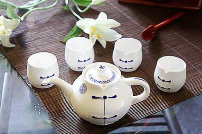 小添福茶具 青花陶瓷茶具套装 批发商务茶具礼品 送领导客户